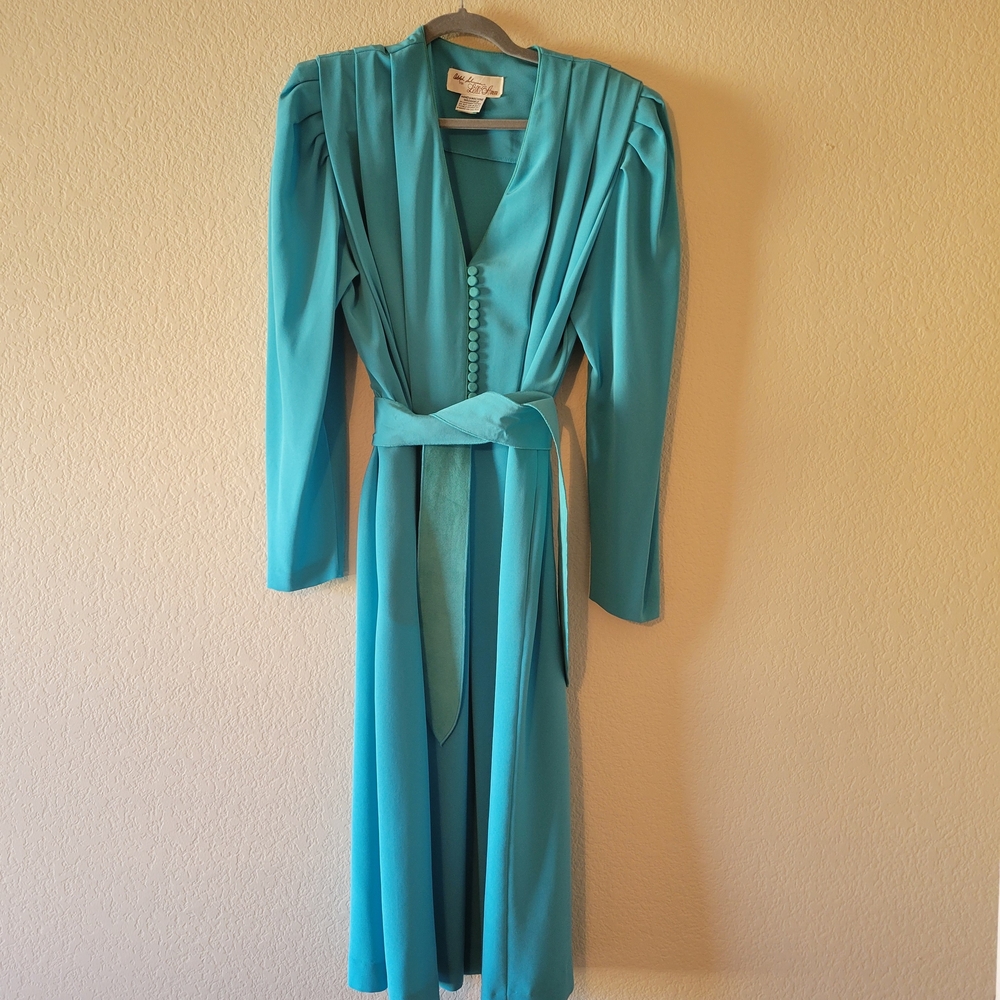1970's Teal Lilli Ann Dress